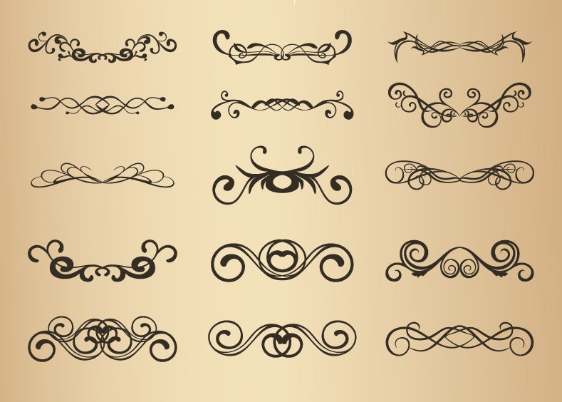 789x564 Set Of Vector Vintage Floral Design Elements Free Vector
