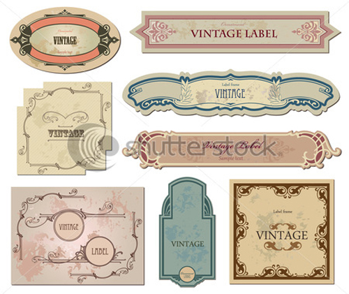 500x421 Vintage Labels Art Vector Graphic 02 Free Download
