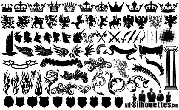 600x369 Free, Vintage Vector, Medieval Heraldry Graphics In 2018