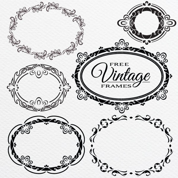 600x600 Free Vintage Vector Frames 365vectors
