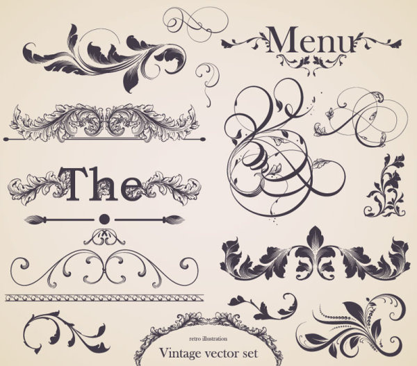 600x527 Vintage Ornaments Frames With Borders Design Vector Free Vector In