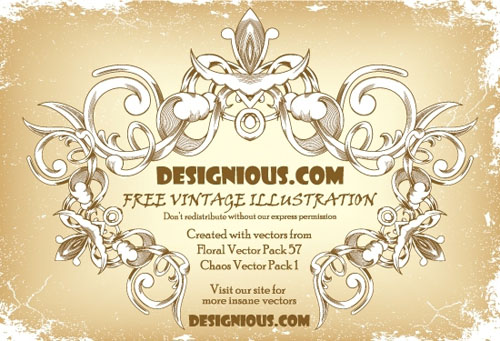 500x341 30 Free Vintage Vector Elements For Designers Designbeep