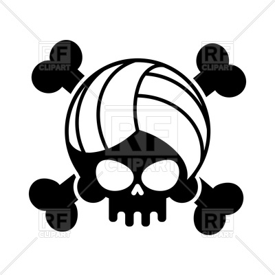 400x400 Skull Volleyball Vector Image Vector Artwork Of Sport And