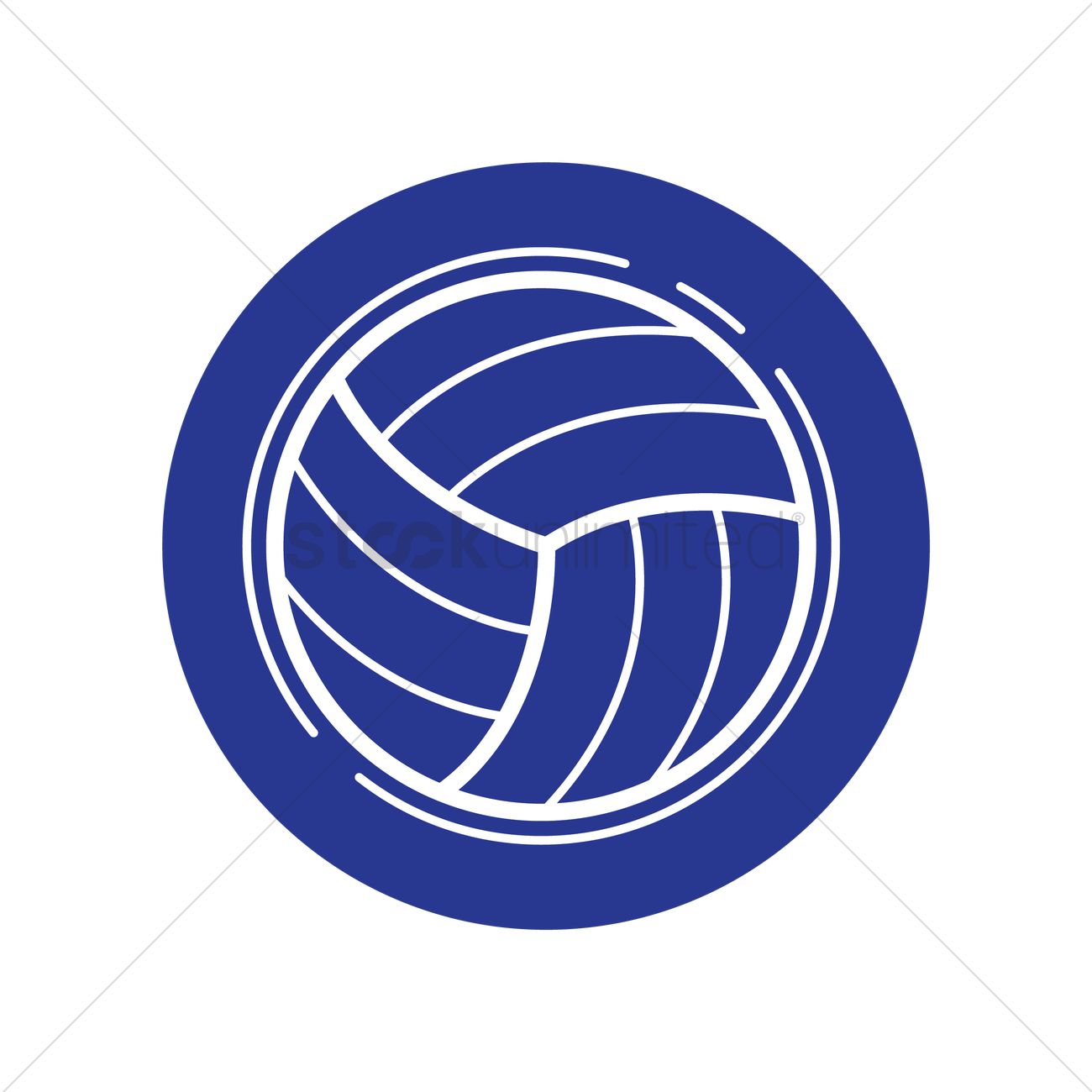 1300x1300 Volleyball Vector Image