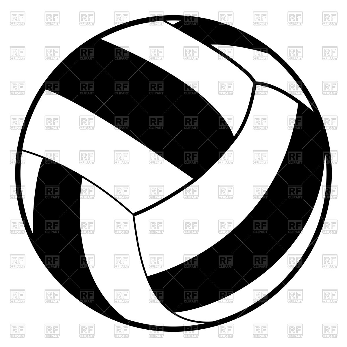 1200x1200 Volleyball Ball Black Color Icon Vector Image Vector Artwork Of