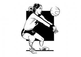 285x200 Girls Volleyball Free Vector Graphic Art Free Download (Found