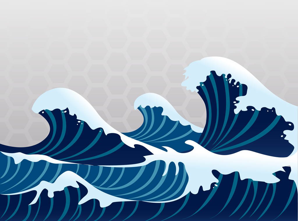 1024x762 Great Wave Vector Vector Art Amp Graphics