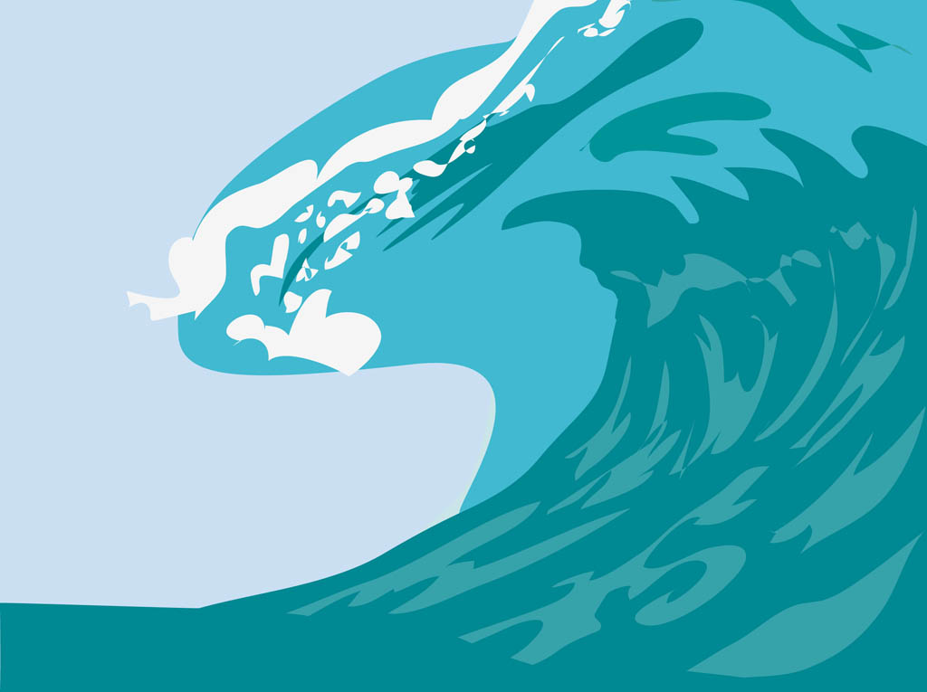 1024x765 Ocean Clipart Big Wave