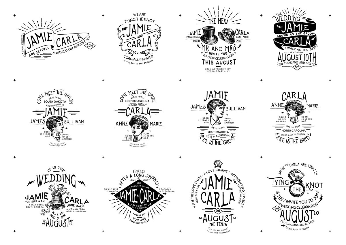 1200x849 Vintage Wedding Badges And Stickers Vector Free Download