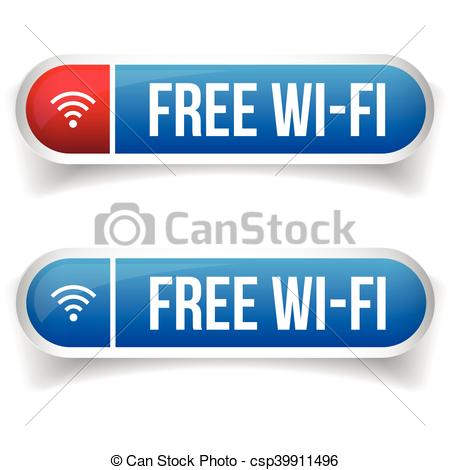 450x470 Vector Wifi Symbol, Free Wifi Button Set.