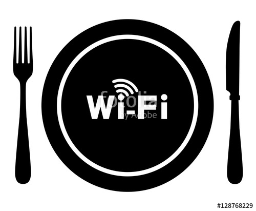 500x411 Free Wifi Zone In Restaurant Stock Image And Royalty Free Vector