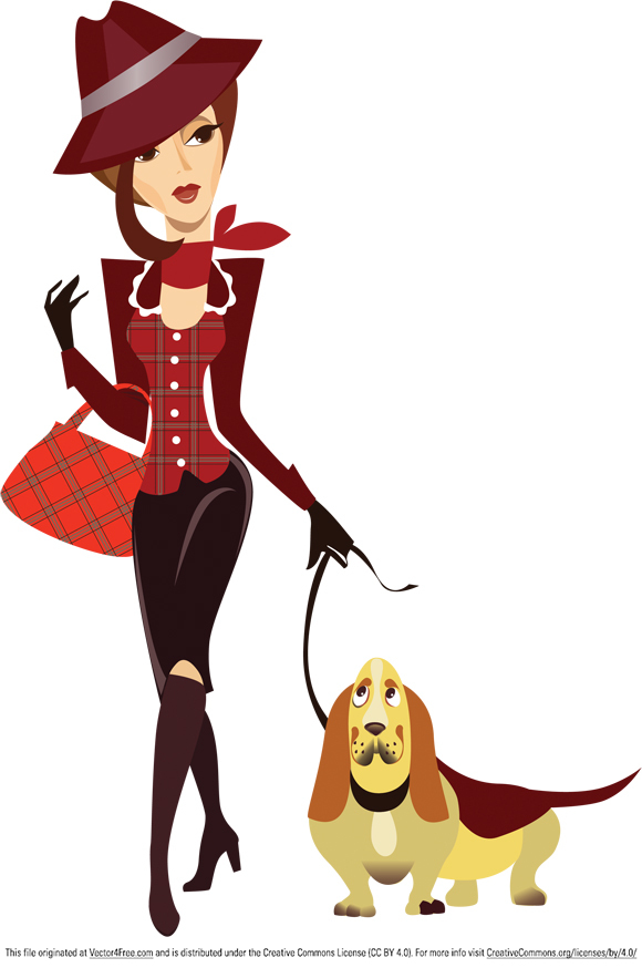 580x874 Free Woman Vector Graphics