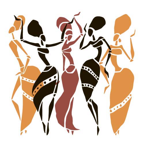 500x500 African Woman Design Vectors 02 Free Download
