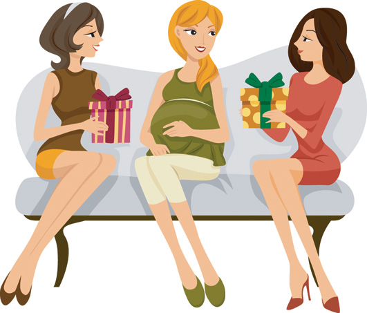 531x453 Seven Pregnant Women Vector Free Vector 4vector
