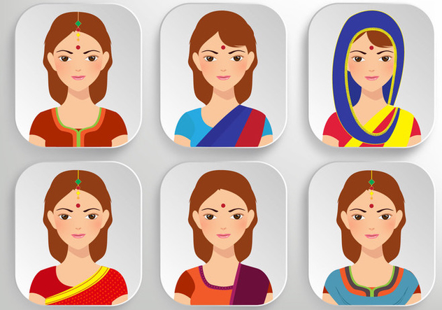 632x443 Beautiful Indian Woman Vectors Free Vector Download 364355 Cannypic