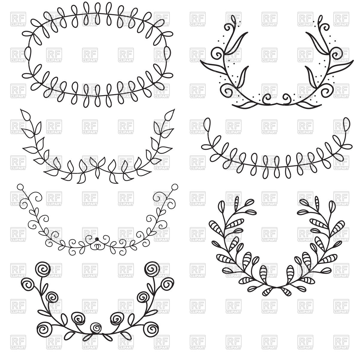 1200x1200 Simple Laurel Wreaths Vector Image Vector Artwork Of Objects