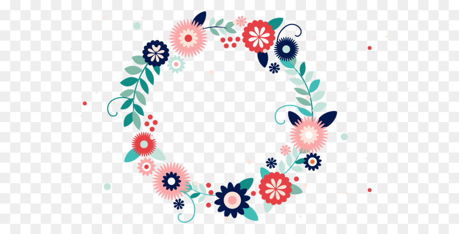 900x460 Typography Flower Wreath