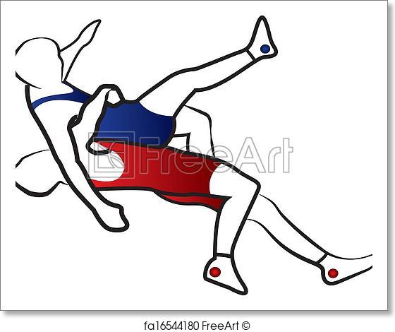 560x470 Free Art Print Of Wrestling Suplay Throw Vector. Suplay Throw In