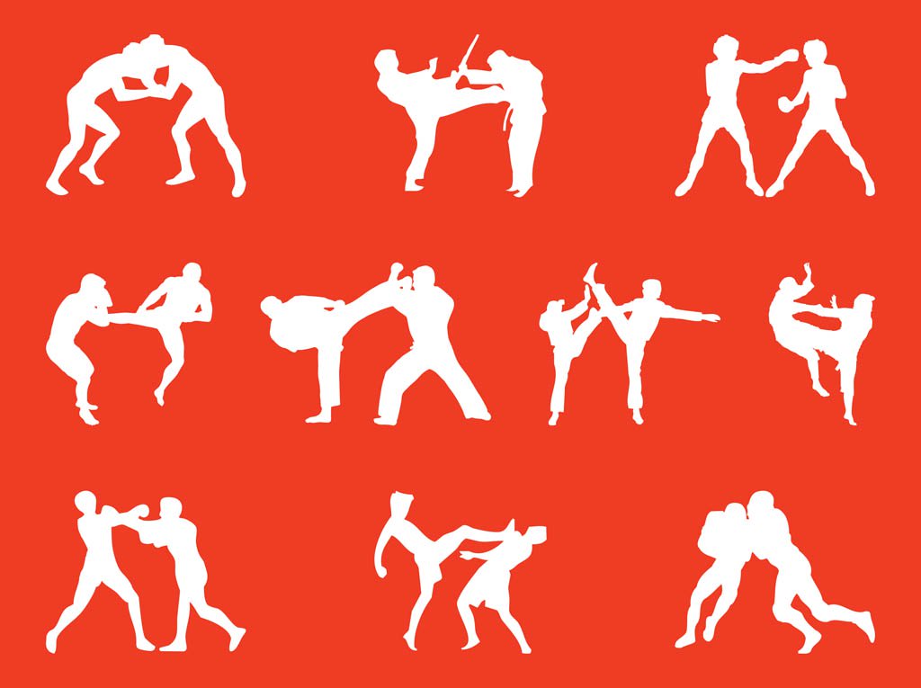 1024x765 Wrestling People Silhouettes Vector Art Amp Graphics