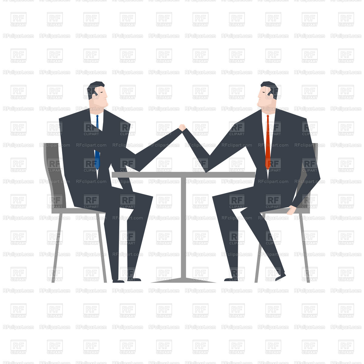 1200x1200 Businessman Is An Arm Wrestling Vector Image Vector Artwork Of