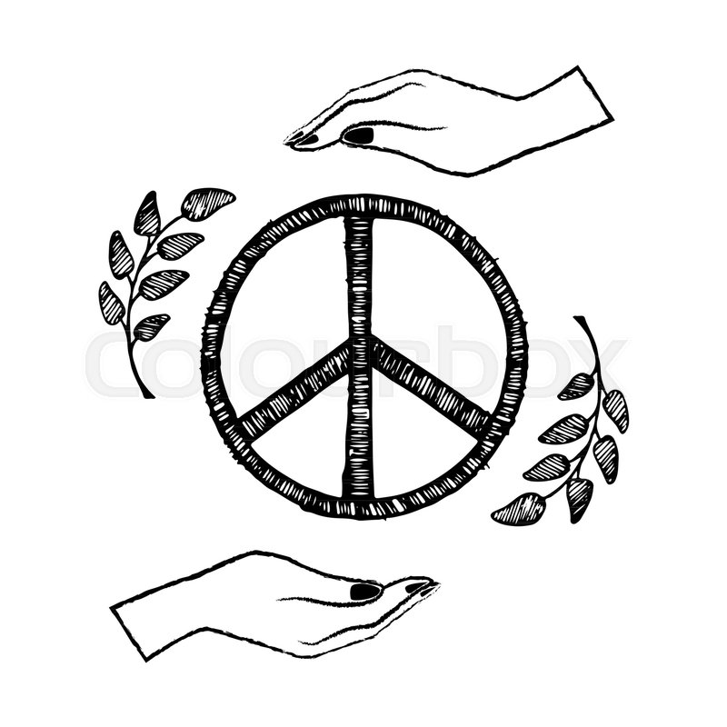 800x800 International Peace Day Poster With Two Hands Protecting Sign Of