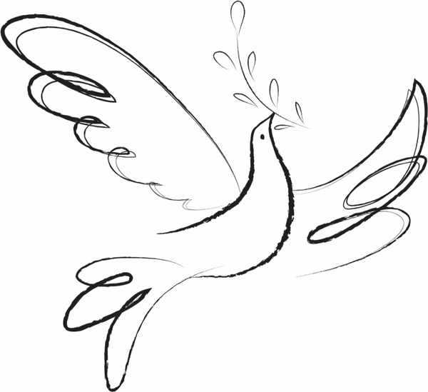 600x549 Peace Love Freedom Free Vector In Adobe Illustrator Ai ( .ai