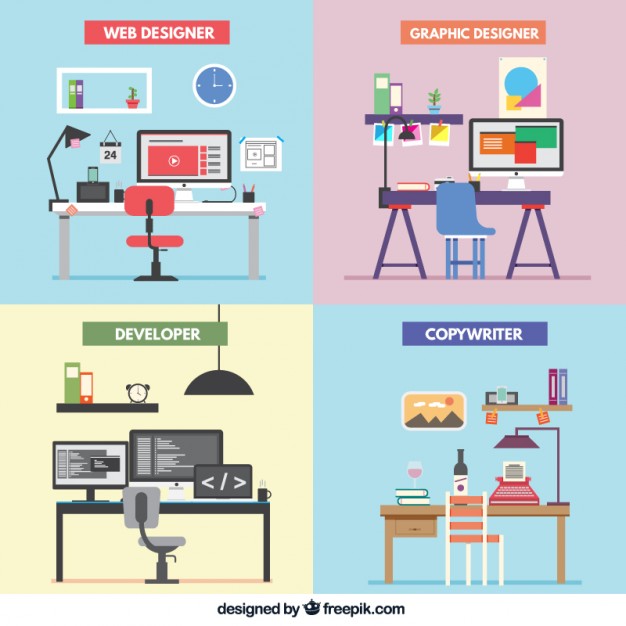 626x626 Freelance Office Vector Free Download