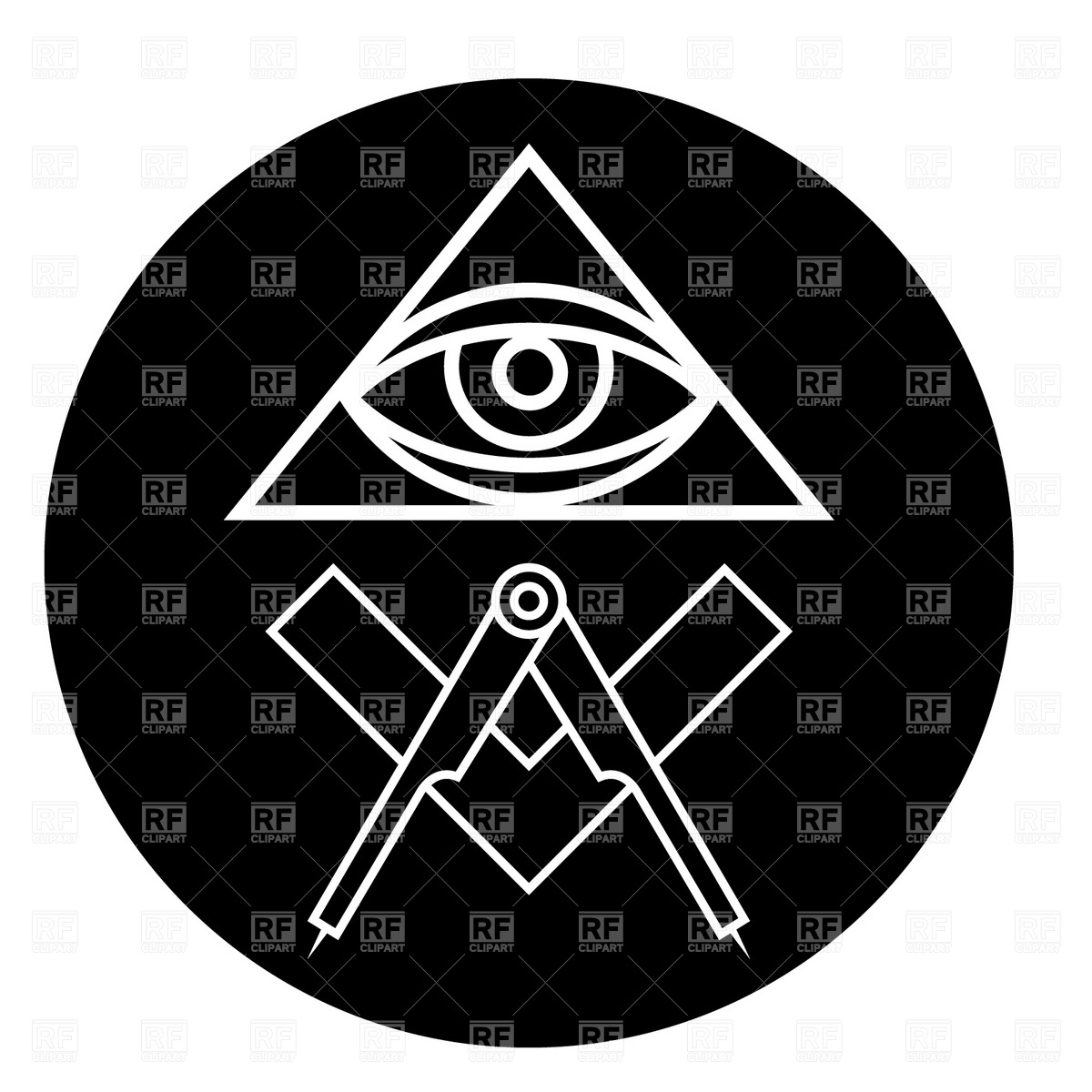 1200x1200 Masonic Eye Symbol Vector Image Vector Artwork Of Signs, Symbols