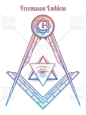 300x400 Freemason Square And All Seeing Vector Image Vector Artwork Of