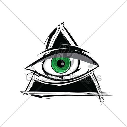 500x500 The All Seeing Eye Green Firey Flame Illuminati Freemason... Gl