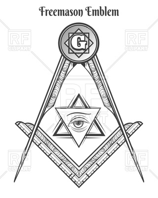 320x400 Freemason Square And Compass Vector Image Vector Artwork Of