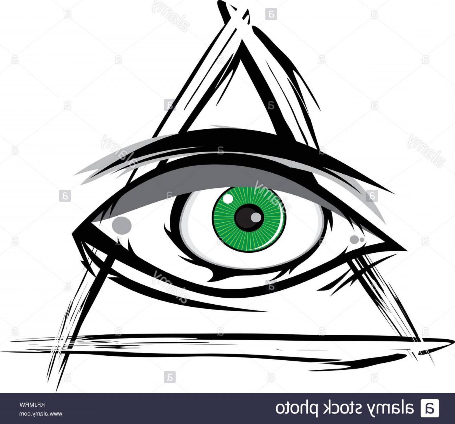 1560x1453 Stock Photo The All Seeing Eye Green Firey Flame Illuminati