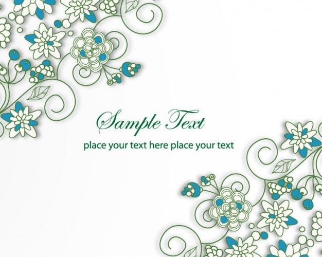 626x500 Creative Blue Floral Background Vector Free Pics, Free Vectors