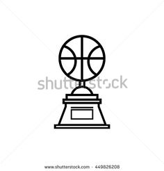 236x246 Trophy Icon, Line Art Vector Illustration. Icon