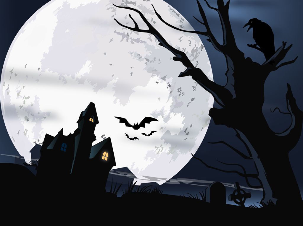 1024x765 Halloween House Vector Vector Art Amp Graphics