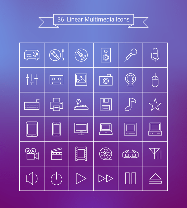 600x668 Free Icon Set Multimedia By Free