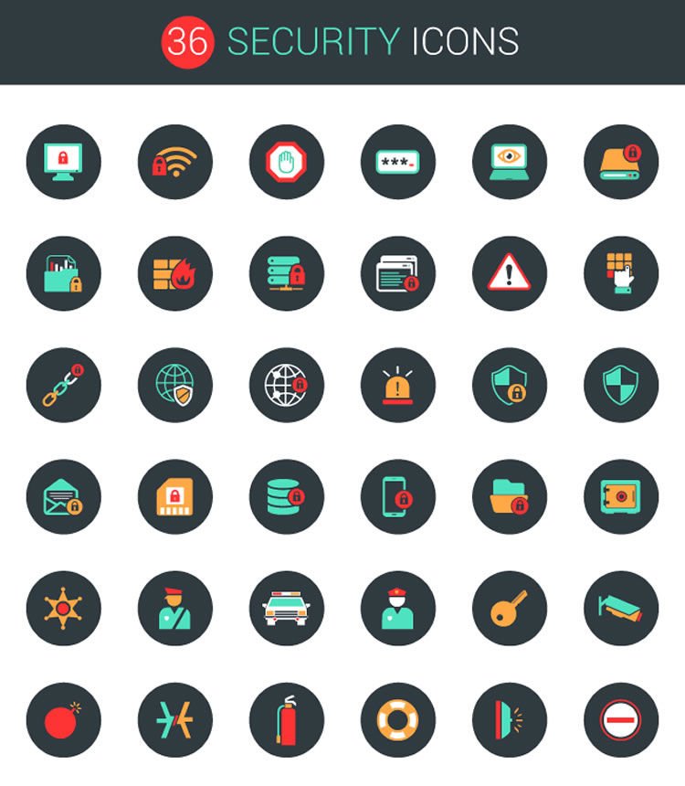 750x860 Exclusive Set Security Icons Whsr