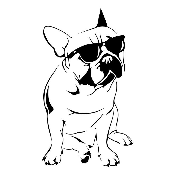 690x690 French Bulldog Graphics Design Svg Dxf Eps By Vectordesign On Zibbet