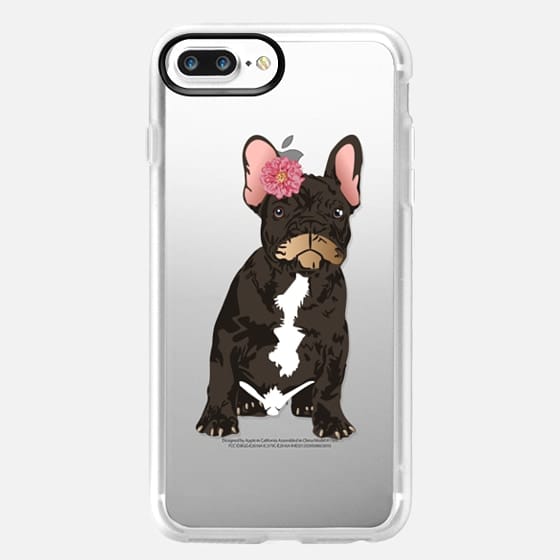 560x560 Girly Dahlia French Bulldog Vector Illustration Casetify