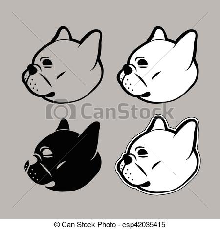 450x470 Set Of French Bulldog Vector.