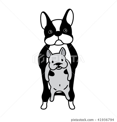 450x468 French Bulldog Vector Dog Illustration Character