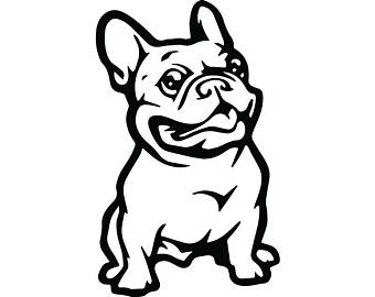 340x270 Bulldog Clipart Svg Cute Borders, Vectors, Animated, Black And