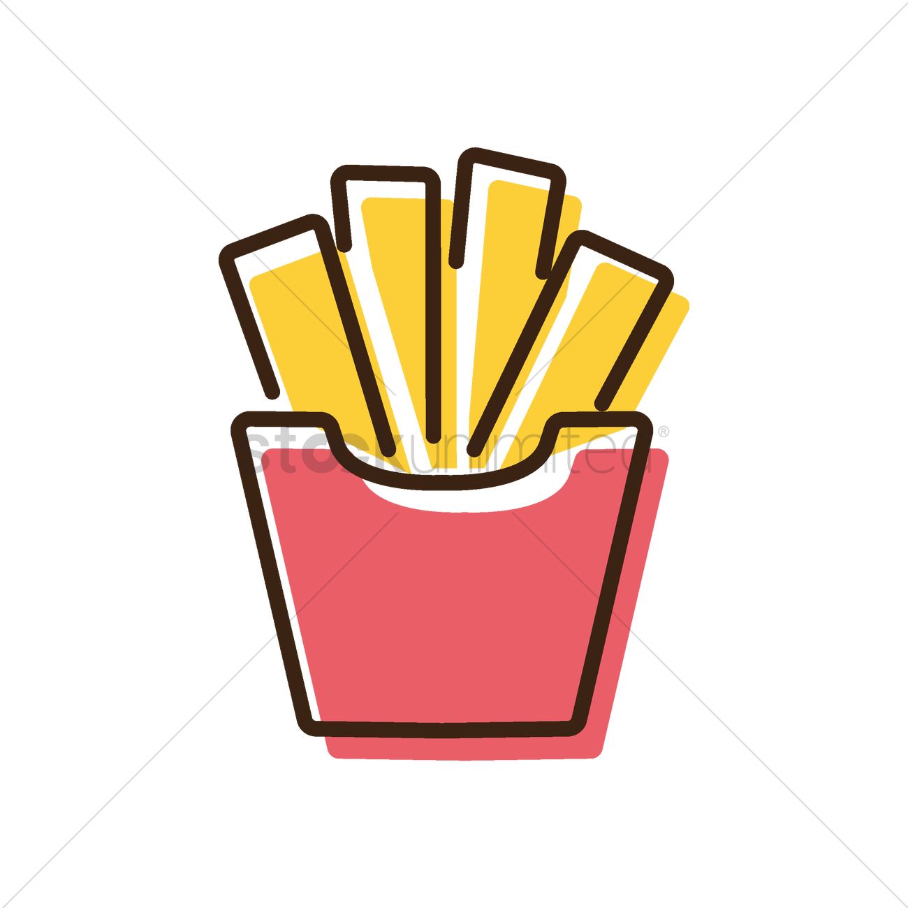 1300x1300 French Fries Vector Image