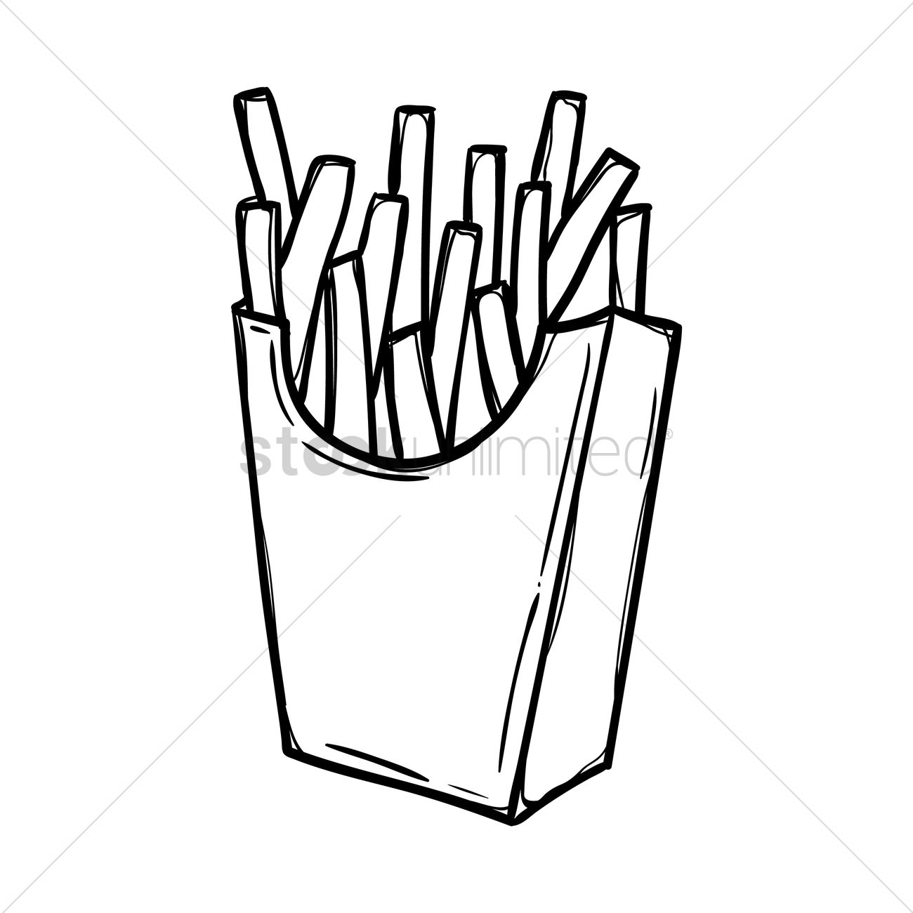 1300x1300 French Fries Vector Image