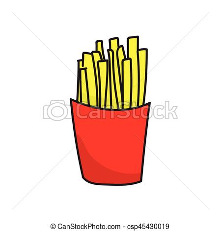 450x470 French Fries Vector.