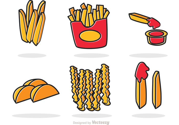 700x490 Set Of French Fries Vector