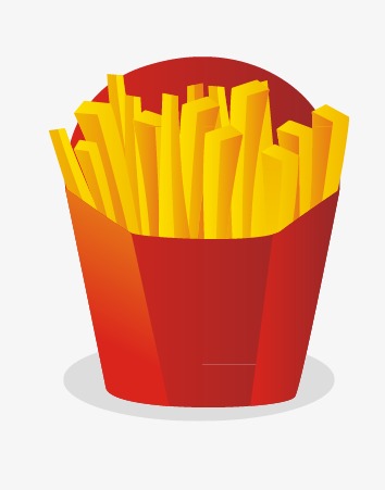 354x451 French Fries Vector Material, French Fries, Fried Food, Cartoon