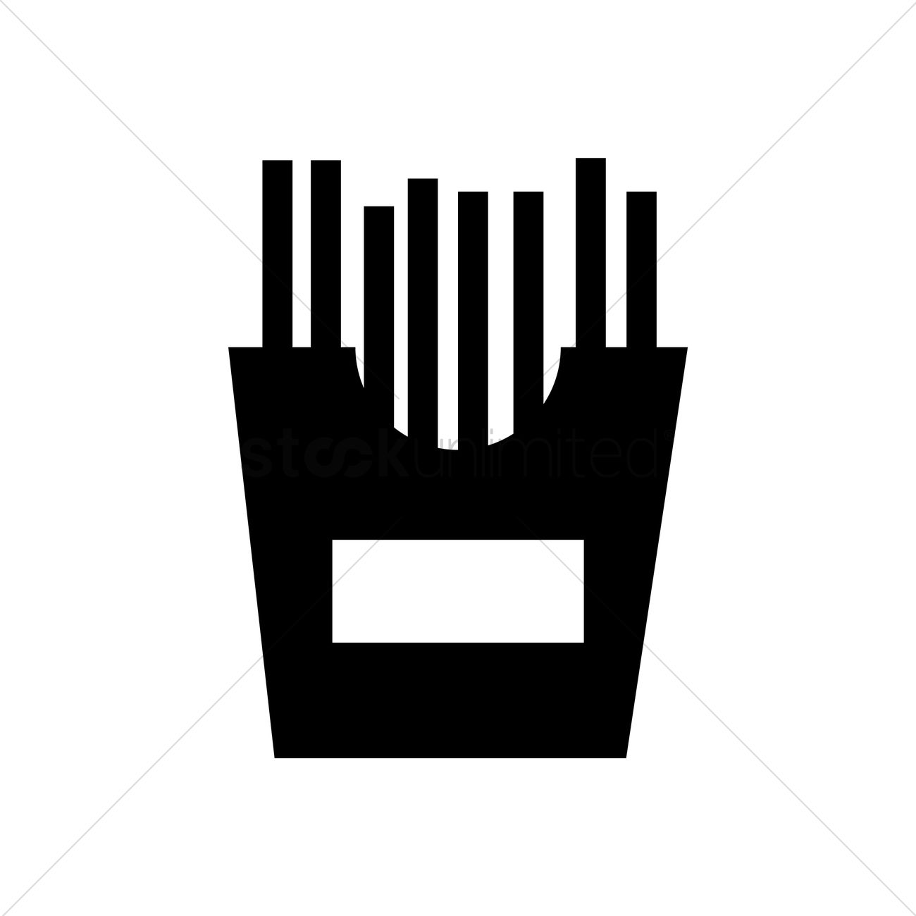 1300x1300 French Fries Vector Image