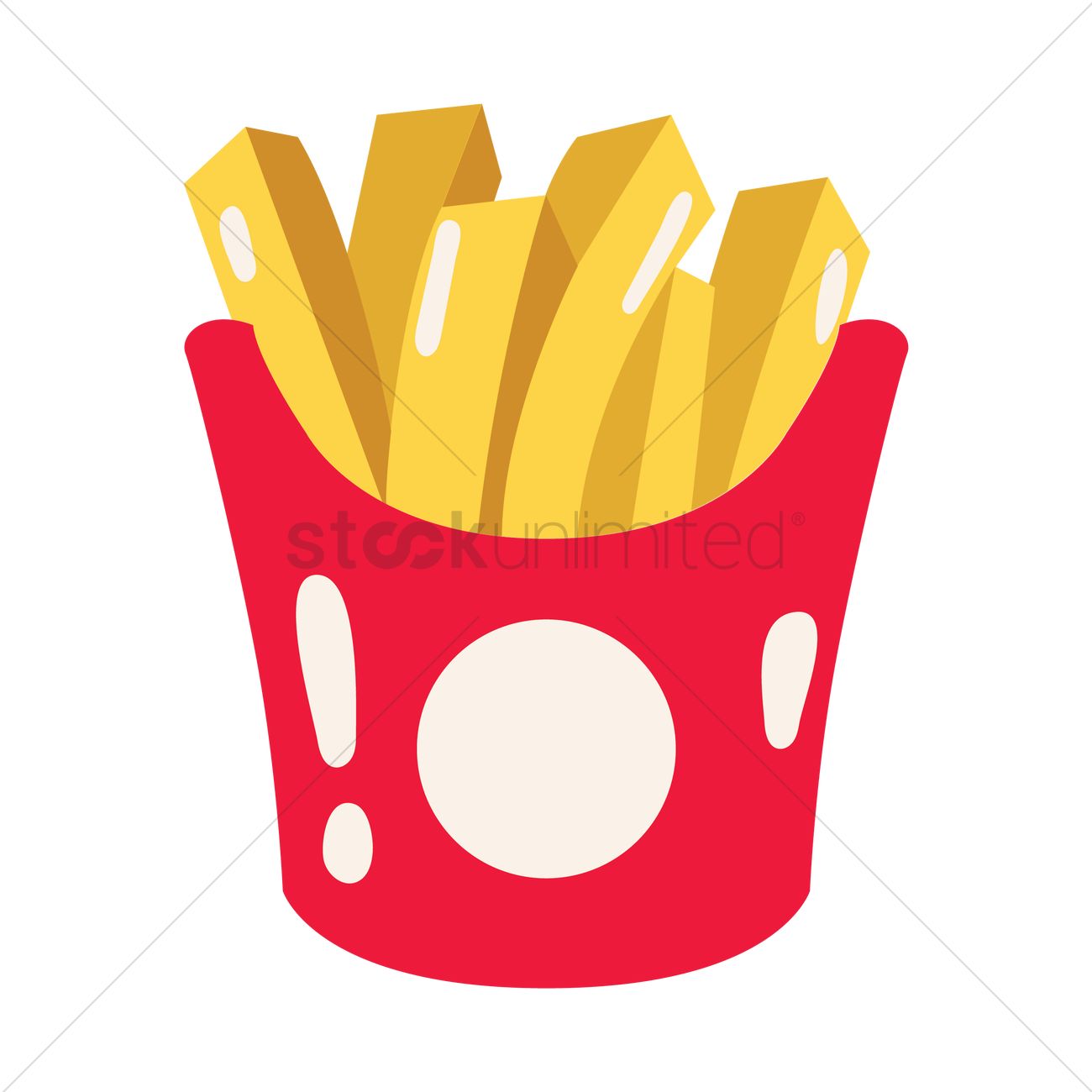 1300x1300 French Fries Vector Image