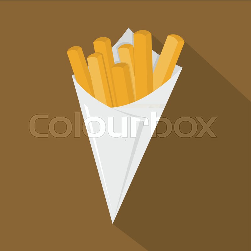 800x800 French Fries Icon. Flat Illustration Of French Fries Vector Icon